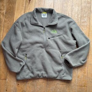 Marmot Men's Zip-Up Fleece Sweater Green Gray XL